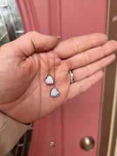 Load image into Gallery viewer, Double Heart Breastmilk Necklace in Sterling Silver