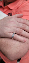 Load image into Gallery viewer, Memorial Cremation Ash Band Ring- The Mark Ring