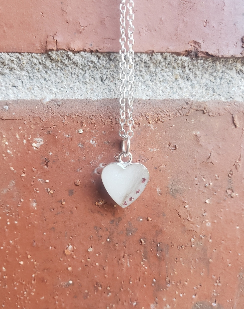 Heart Memorial Cremation Ashes Necklace