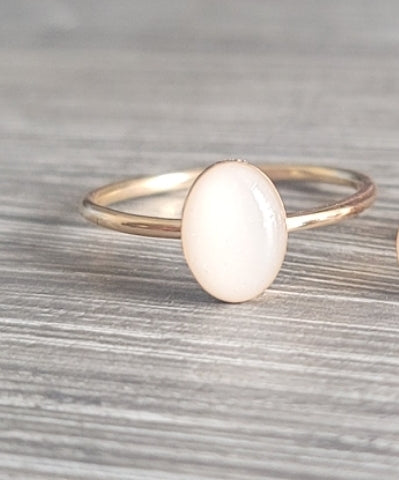 14k gf Dainty Breast Milk Ring